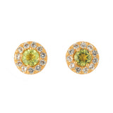 Aretes Lili peridoto y zafiros blancos