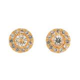 Aretes Lili topacio y zafiros blancos
