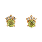 Aretes Alexandra peridoto y zafiros blancos