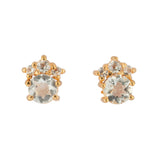 Aretes Alexandra topacio y zafiros blancos