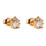 Aretes Alexandra topacio y zafiros blancos