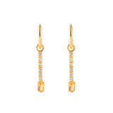 Arracadas Zara y colgante con zafiros blancos y citrino