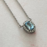 Collar Guadalupe de aguamarina y diamantes