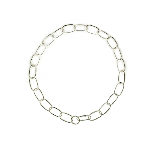 Collar Lilia eslabones ovalados grandes en plata - Grande