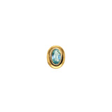 Broquel Bella oval de topacio azul